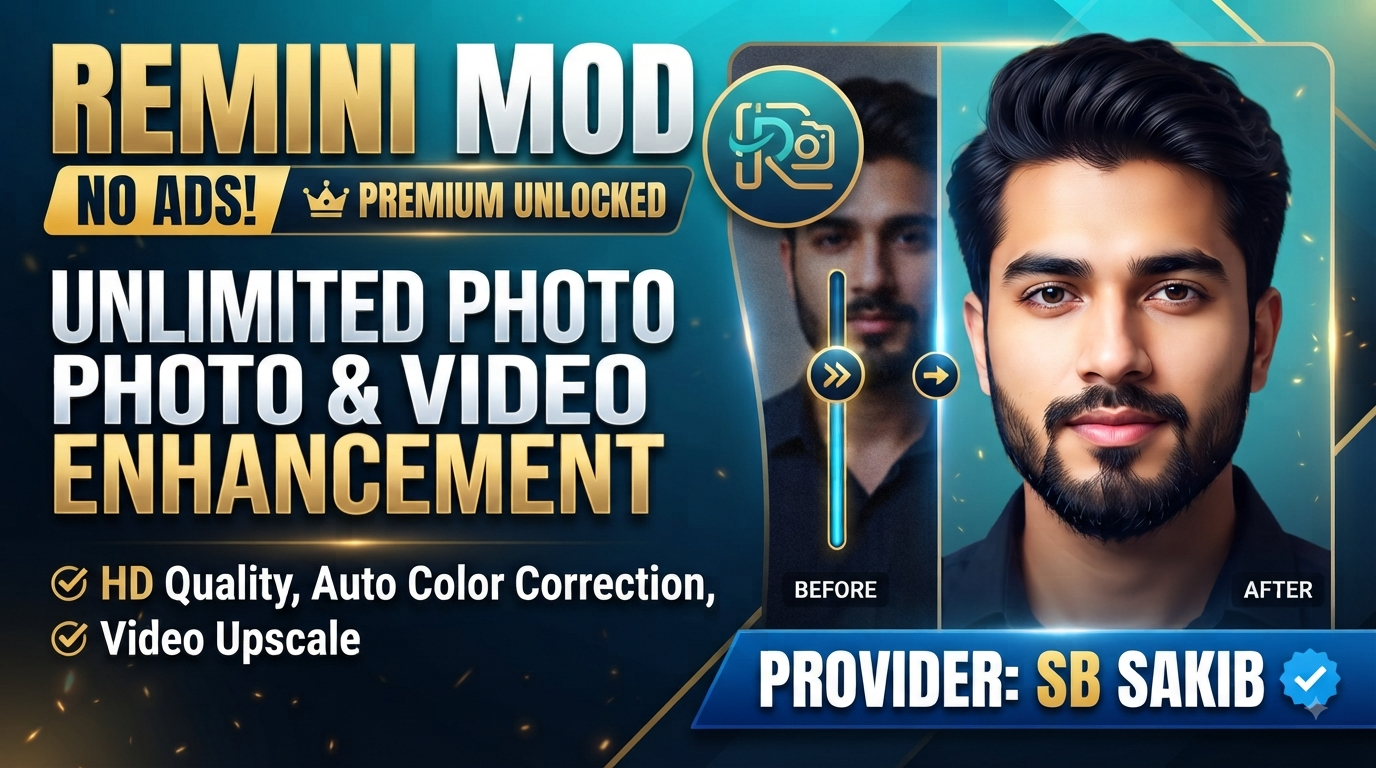 Remini mod Apk no ads premium unlock