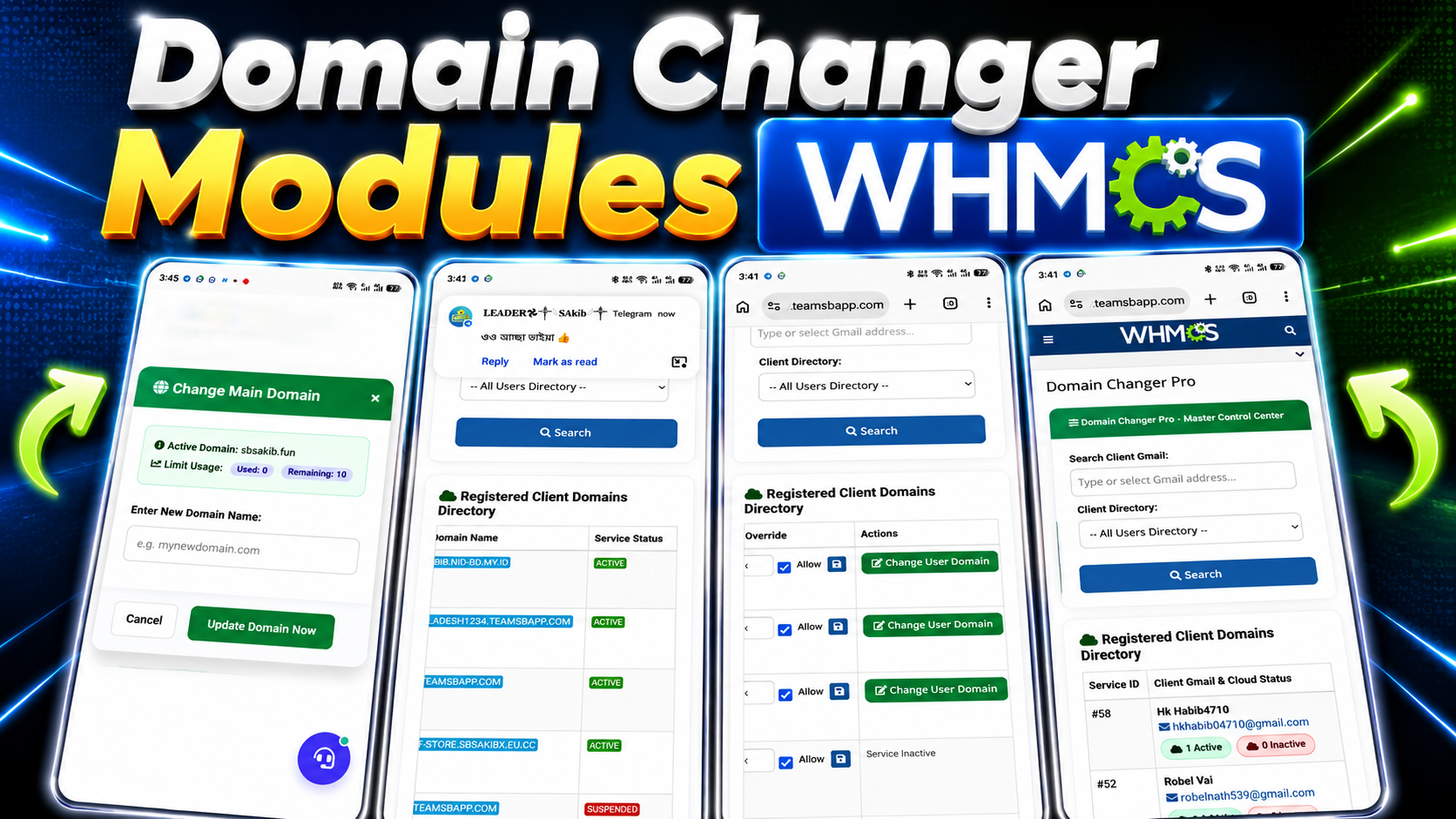 WHMCS Modules Domain Changer Pro