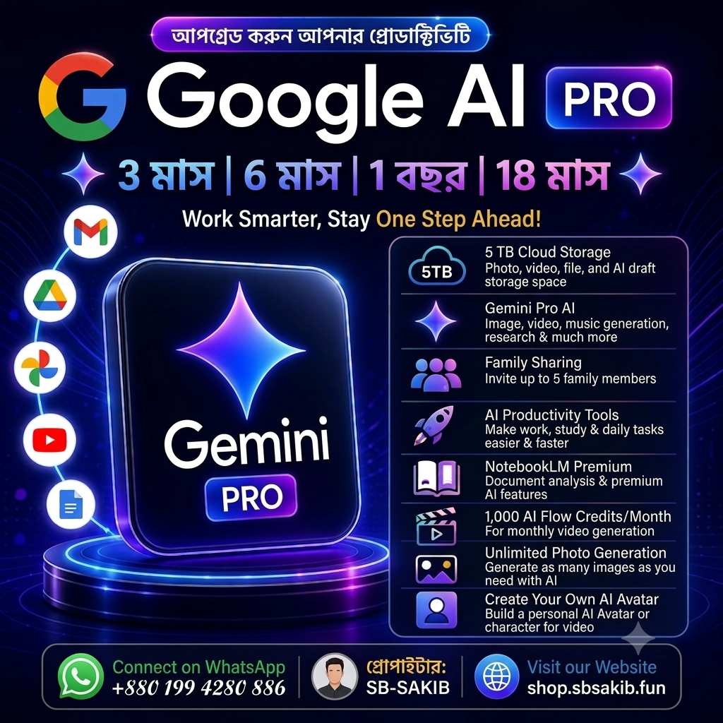 Gemini Ai Pro{1 Year}